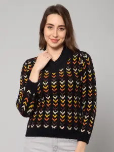Cantabil Women Self design Pullover Acrylic Sweater