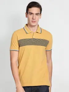 Arrow Sport Men Striped Printed Polo Collar T-shirt