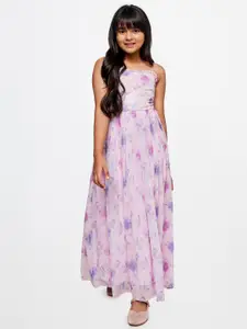AND Girls Sequined Floral Maxi Dress