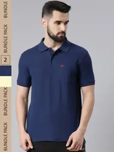 Force NXT Pack of 2 Polo Collar Super Combed Cotton T-Shirt