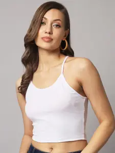 AAHWAN Shoulder Straps Fitted Crop Top