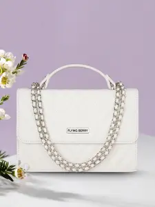 FLYING BERRY Detachable Sling Quilted Structured Satchel Handbag