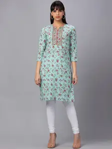 Globus Women Floral Printed Cotton Kurta