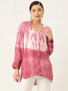 Maaesa Standard Tie & Dye Printed Casual Shirt