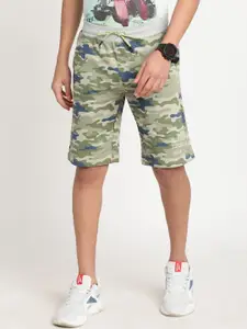 Indian Terrain Boys Camouflage Printed Cotton Slim Fit Running Shorts