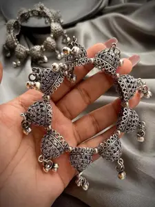 Krelin Women German Silver Oxidised Brass-Plated Bangle-Style Bracelet