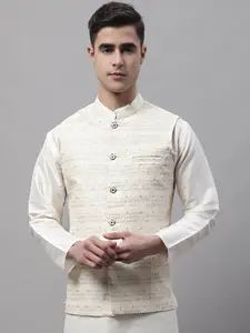 Jompers Men Woven Design Nehru Jackets