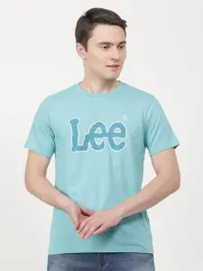 Lee Men Brand Logo Printed Slim Fit Cotton T-shirt