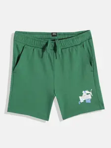 Puma Boys ESS+ STREET ART Regular Fit Pure Cotton Shorts