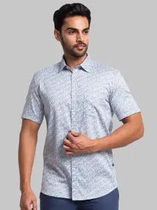 Parx Men  Floral Printed Slim Fit Cotton Casual Shirt