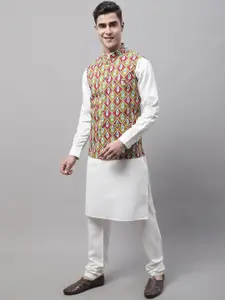 Jompers Men Printed Kurta With Pyjamas