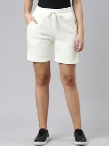 TWIN BIRDS Women Mid-Rise Pure Cotton Shorts