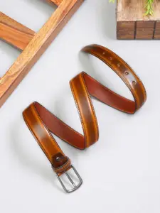 LOUIS STITCH Men Tang Leather Wide Belt