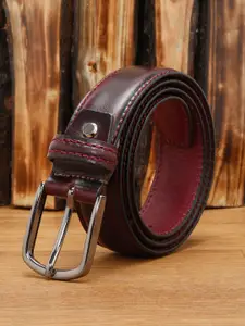 LOUIS STITCH Men Textured Tang Leather Belt