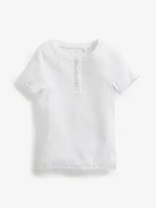 NEXT Girls Ribbed Short Sleeves T-shirt