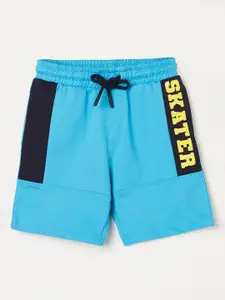 Fame Forever by Lifestyle Boys Colourblocked Mid-Rise Pure Cotton Shorts