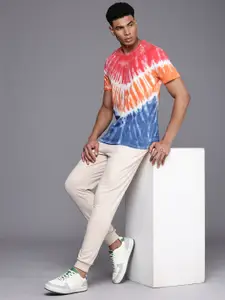 HRX by Hrithik Roshan Men Tie & Dye Pure Cotton T-shirt