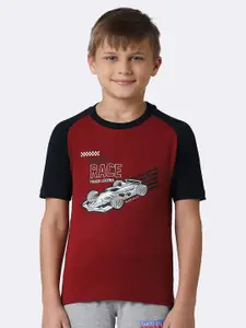 Van Heusen Boys Graphic Printed Cotton Smart Tech Easy Stain Release T-shirt