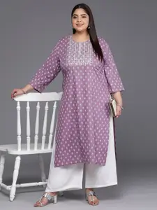 Varanga Plus Size Yoke Design Gotta Patti Cotton Kurta