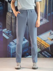 The Pant Project Ocean Waves Slim-Fit Wrinkle-Free Power-Stretch Knitted Trousers