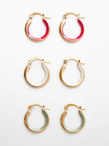 MANGO Women Set Of 3 Hoop Earrings