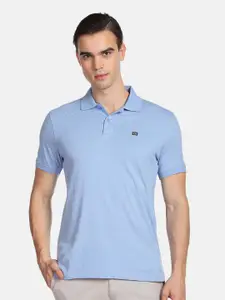 Arrow Sport Geometric Printed Polo Collar Pure Cotton T-shirt
