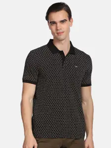 Arrow Sport Men Geometric Printed Polo Collar Pure Cotton T-shirt