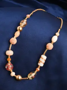 ToniQ Women Gold-Plated Beaded Necklace