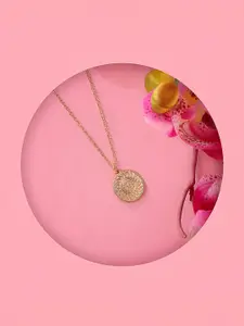 Accessorize London Women Gold-Toned Filigree Coin Pendant Necklace