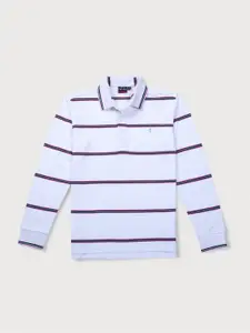 Gini and Jony Boys Striped Polo Collar Cotton T-shirt