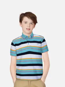 Gini and Jony Boys Striped Polo Collar T-shirt