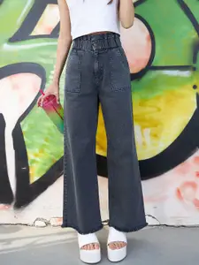 Noh.Voh - SASSAFRAS Kidss Girls Comfort Straight Fit Acid Wash Stretchable Jeans