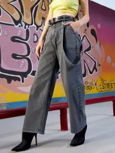 Noh.Voh - SASSAFRAS Kids Girls Comfort Straight Fit Heavy Fade Acid Wash Stretchable Jeans