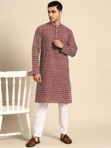 Anouk Embroidered Chikankari Kurta With Pyjamas