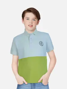 Gini and Jony Boys Colourblocked Polo Collar Cotton T-shirt