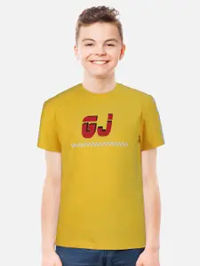 Gini and Jony Boys Typography Printed Cotton T-Shirt