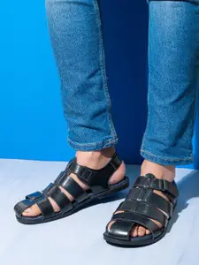 One8 Men Leather Fisherman Sandals