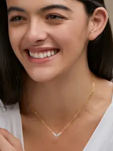 MINUTIAE Gold-Plated Stone Studded Necklace