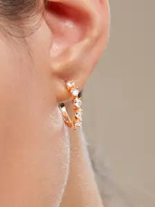 MINUTIAE Gold-Plated Heart Shaped Drop Earrings