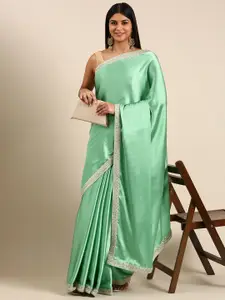 kasee Sequinned Satin Saree