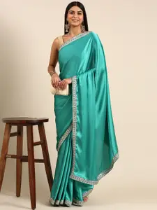 kasee Solid Satin Saree