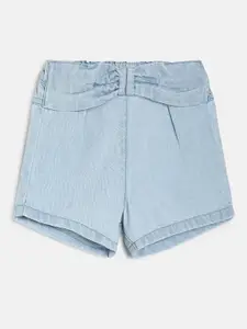 MINI KLUB Girls Pure Cotton Regular Fit Denim Shorts