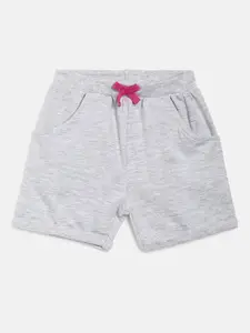 MINI KLUB Girls Pure Cotton Regular Fit Mid-Rise Shorts