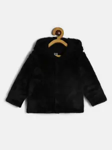 MINI KLUB Infant Boys Lightweight Faux Fur Trim Hooded Jacket