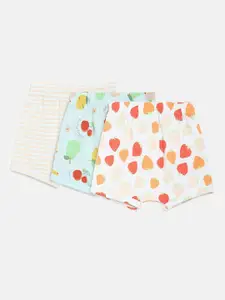 MINI KLUB Infants Pack Of 3 Printed Mid Rise Regular Shorts