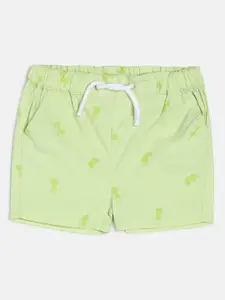 MINI KLUB Infants Conversational Printed Mid Rise Pure Cotton Regular Shorts