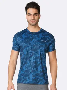 Van Heusen Innerwear Performance Men Allover Print Swift Dry Crew Neck T-Shirt