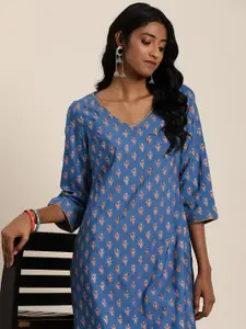 Taavi Women Festive Floral Printed Floral Kurta