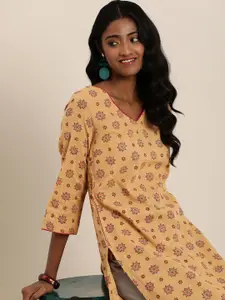 Taavi Women Sanganeri Ethnic Motifs Printed Kurta