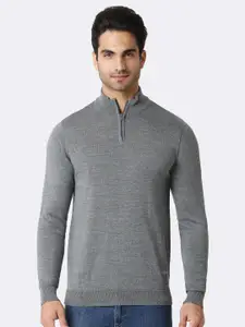 Van Heusen Athleisure High Neck Half Zip Pullover Sweater